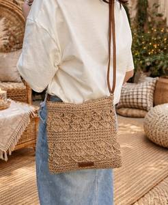 Bolso Bandolera de Paja Hecho a Mano para Mujer, Bolso de Hombro para Playa de Verano - Product Image 2