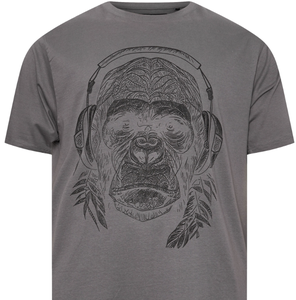 Collection d'été pour hommes de haute qualité T-Shirt imprimé personnalisé décontracté à manches courtes 100% coton gris ardoise graphique OEM/ODM - Product Image 5