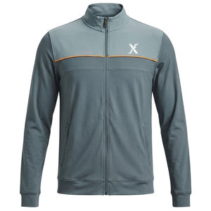 Men's Stand Collar Front Logo Athletic <b>Track</b> <b>Jacket</b> Full Zip for Running Fitness Workout and Outdoor Sports - Product Image 1