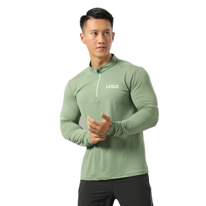 T-shirt de sport pour hommes avec logo personnalisé 89% nylon 11% spandex pour extérieur - Product Image 1