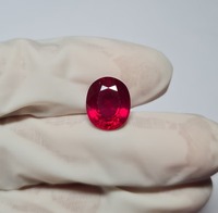 Pierre précieuse naturelle rubis rouge sang 9x11 MM de qualité AA, taille brillant facetté, traitée thermiquement, 5,6 carats, de Mehrajudin Gems