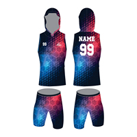Uniforme du drapeau imprimé par sublimation complète Ensembles d'uniformes de football 7v7 Maillots de football pour jeunes 7 sur 7