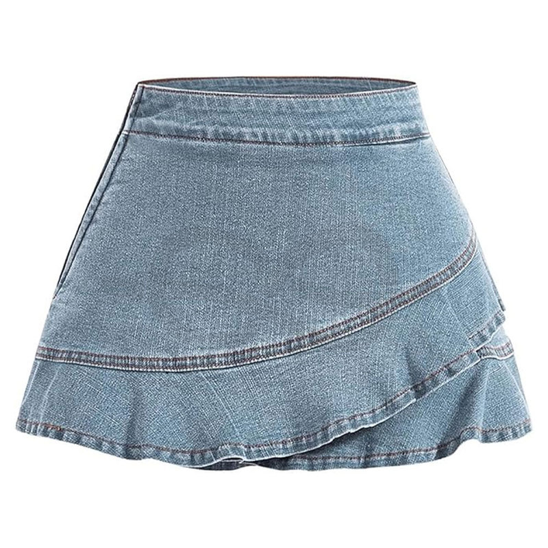 Women s Denim Shorts Elastic Waist