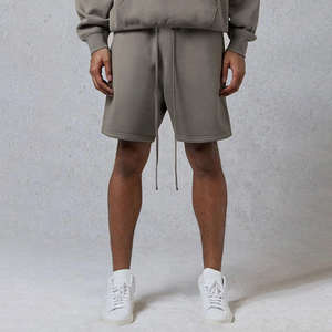 Shorts pour hommes, style streetwear mi-haut, élastiques, 5 pouces, mélange de polycoton, teinture unie, faible MOQ, livraison rapide, fabrication OEM, vente en gros - Product Image 1