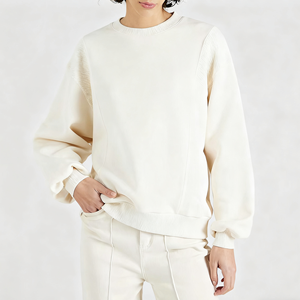 Sweat-shirt à capuche personnalisé OEM, hiver, logo frontal, surdimensionné, pour femmes, en polaire épaisse, décontracté, imprimé, grande taille, vierge - Product Image 4