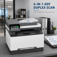 Imprimante multifonction laser couleur HP 3388fdw tout-en-un A4 sans fil avec impression recto-verso, copie, numérisation et fax pour la maison et le bureau