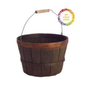 Recipiente de madera de acacia duradero con tapa, cesta hecha a mano ecológica adecuada para mantener productos agrícolas de mariscos - Product Image 1