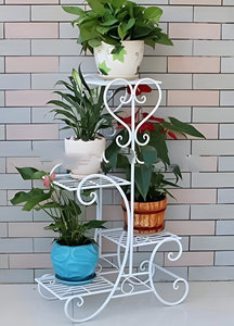Hot Selling Decorative Metal Plant <b>Stand</b> 4 Tier Flower <b>Pot</b> Holder for Garden Outdoor Indoor - Product Image 2
