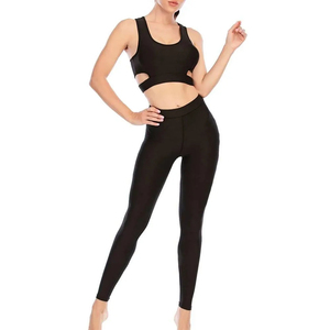 Vêtements de sport personnalisés avec logo, vêtements de fitness pour femmes, taille haute, ensembles de yoga deux pièces, soutien-gorge et leggings, ensembles de yoga personnalisés - Product Image 2