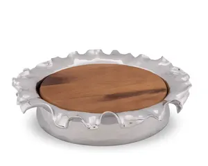 Présentoir à gâteaux en aluminium et bois de forme personnalisée Présentoir à gâteaux en métal de grande taille de qualité exclusive - Product Image 2