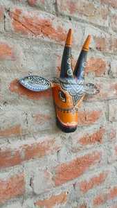 Custom Made Wooden Hand Painted Cow Face Theme Wall Decorations Ideal for Resale by Home Stores - Product Image 2