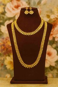 Vente en gros de colliers mini et longs en micro-or 14K, 18K, 24K, ensemble de bijoux tendance, ensemble de bijoux traditionnel. - Product Image 3