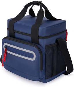 Sac isotherme souple noir avec fermeture éclair, bandoulière, multifonctionnel, sac fourre-tout décontracté - Product Image 6