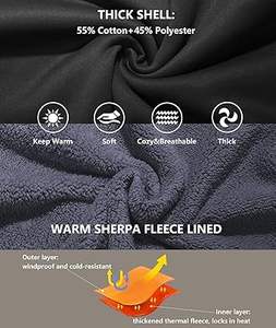 Sudaderas Casuales de Invierno para Hombre, Color Sólido, 100% Algodón, Felpa, Corte Regular, Secado Rápido y Transpirable, Ecológicas, con Bolsillo, Alta Calidad - Product Image 3