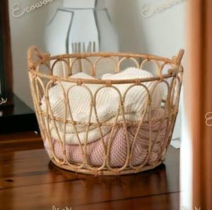 Bamboo Weave <b>Basket</b> <b>Small</b> Handmade Rattan Woven Storage <b>Basket</b> Hotel Supplies Laundry <b>Basket</b> Home Bathroom Dirty Clothes - Product Image 4