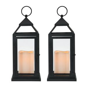 Portavelas moderno de metal negro para exteriores, venta al por mayor, hecho en India, para decoración del hogar, hoteles, restaurantes, bodas, oficinas. - Product Image 1