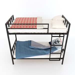 GEKO Modern Double Bunk <b>Bed</b> GT005 Solid Pine Wood with Iron Frame Home Furniture - Product Image 4