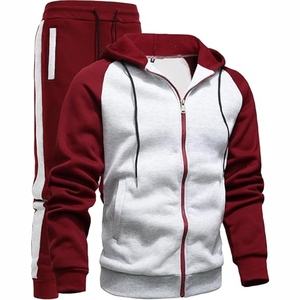 Vente en Gros Logo Personnalisé Imprimé Décontracté Solide Respirant Polaire Deux Pièces Survêtements de Course pour Hommes Jogger Survêtement Ensemble Automne - Product Image 6