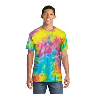 T-shirt imprimé en coton tie-dye pour hommes, léger, col rond, manches courtes, décontracté, pour l'été, pour un usage quotidien - Product Image 1