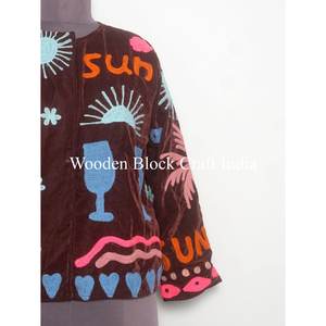 Hand Embroidered <b>Velvet</b> Suzani <b>Jacket</b> Bohemian Winter Wear Coat <b>Jacket</b> Floral <b>Velvet</b> Suzani Embroidered Birthday Gifts For <b>women</b> - Product Image 1