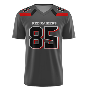 Diseño de número de logotipo de equipo de alta calidad Sublimación personalizada Camiseta de fútbol americano 100% Camisetas de fútbol de poliéster - Product Image 3