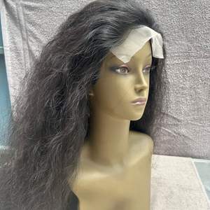 Perruques en cheveux humains naturels bouclés indiens Remy pour dentelle frontale 5x5 sans colle, dentelle transparente - Product Image 1