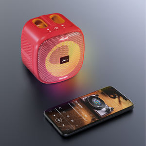 Digitalome SPA-105-5 Home Wireless for <b>Bluetooth</b> <b>Portable</b> Microphone RGB LED USB Charging <b>Speaker</b> TF Card Storage Metal/Plastic - Product Image 4