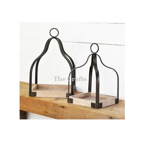 ถาดเสิร์ฟอาหารพร้อมที่จับเหล็กถาดเสิร์ฟทำจากไม้ดีไซน์น่าชื่นชม - Product Image 3