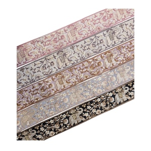Elegant Elephant Themed Jacquard Trim Premium Decorative <b>Lace</b> <b>Ribbon</b> Wholesale Price for India Export Decoration - Product Image 1