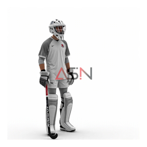 Kit de portero de hockey sobre césped con guantes de rebote estándar Protector de piernas Kicker Protector abdominal - Product Image 5