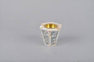 Quemador de Incienso de Lujo con Incrustaciones de Nácar, Geométrico, Hexagonal, de Resina, Artesanía Árabe, Mabkhara para Oud, Decoración del Hogar, Regalo - Product Image 2