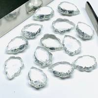 Perles en cristal de quartz en forme de feuille sculptées, 2 à 5 pièces, pierres précieuses naturelles en forme de poire, 16x10 mm, vente en gros pour la fabrication de bijoux, pierres en vrac