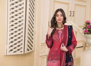 Robe d'été pour femmes de style indien et pakistanais Salwar Kameez fabriquée à partir de coton suisse/vêtements islamiques pour pelouse - Product Image 5