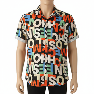 Camisa de Playa de Verano con Cuello Cubano, Estilo Hawaiano, Transpirable y Ligera para Hombre, con Botones, Diseño Personalizado ODM con Logotipo - Product Image 4