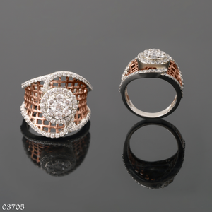 Anillo de Compromiso, Boda o Cóctel Clásico con Diamante Cultivado en Laboratorio VVS, Corte Brillante, para Mujer, Oro 14k/18k, Certificado, Moderno - Product Image 4