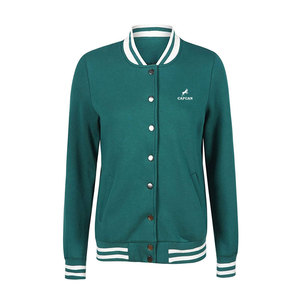 Recién llegado, chaqueta con letras de tamaño personalizado para mujer, forro de lana verde con bolsillos laterales, decoración bordada - Product Image 1