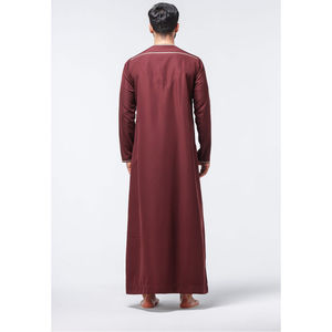 Thobe Jubbah arabe confortable pour hommes, vêtements islamiques multicolores, teints en couleur, service OEM personnalisable pour les musulmans traditionnels. - Product Image 3