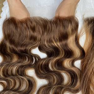 Extensiones de trama de cabello humano Remy virgen vietnamita 100%, estilo de onda profunda suelta con ondas corporales en Color Piano para mujeres negras - Product Image 2