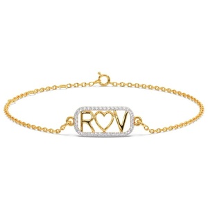 Bracelet en diamant en or massif 14 carats, bijoux en diamant de laboratoire Bracelet en diamant de laboratoire Bijoux de tous les jours Cadeau pour son amour - Product Image 1