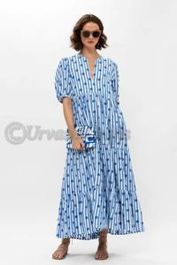 Fabriqué à partir de coton tissé brodé Entièrement doublé Fermeture à crochet et à œil au cou Style de pull Mode Femme - Product Image 6