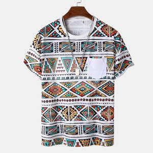 Camiseta de manga corta con cuello para hombre, diseño de sublimación personalizable de estilo urbano, secado rápido, transpirable, logotipo de poliéster/algodón - Product Image 1