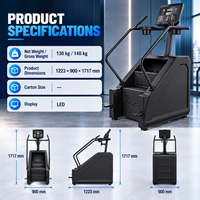 BN Modern Black Appareil de cardio-training de qualité commerciale pour usage intensif continu en salle de sport, Stepmill