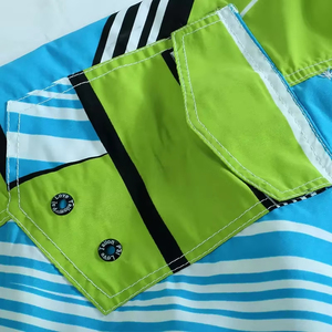 Pantalones cortos de alta calidad para hombre, traje de baño de playa de punto transpirable, patrón sólido con cintura elástica, fabricante OEM - Product Image 4