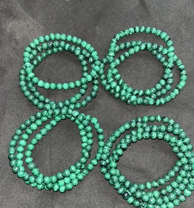 Pulsera de cristal de malaquita verde Natural de 6mm de alta calidad, colgante de ágata Soha elástico estirable, piedra de energía, mascota de piedras preciosas - Product Image 1