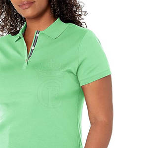 Polo grande taille à séchage rapide respirant pour femmes avec logo personnalisé motif en tricot solide décontracté pour hommes quantité minimale de commande bas - Product Image 6