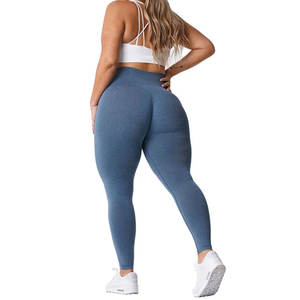 OEM personnalisé vente en gros taille haute 100% coton leggings de gymnastique pour les femmes respirant Compression Stretch décontracté serré sans couture Yoga - Product Image 5