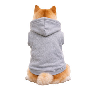 Sudadera con Capucha para Perro Gris, Sudadera de Color Sólido Minimalista para Mascotas, Sudadera de Forro Polar Suave para Comodidad Diaria - Product Image 2