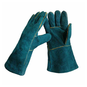 ถุงมือหนังวัวแบบแยกนิ้วถุงมือหนังยาวเสริมหนังถุงมือทำงานหนัง - Product Image 3