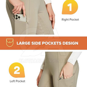 2026 Pantalon d'équitation pour femme, taille haute élastique, pour l'entraînement, anti-transpiration et antidérapant, Jodhpur et Breeches - Product Image 5