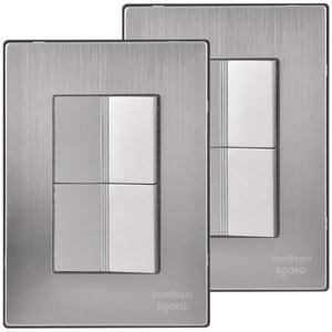 Interruttore per Scale dal Design Accattivante, MXIIU-002, 2 Pezzi, Interruttorex2 per Scale, 125-250VAC, 10A, 50/60Hz, Argento, Acciaio Inossidabile - Product Image 1